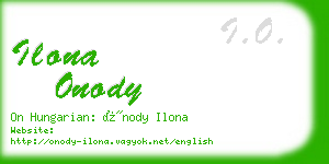 ilona onody business card